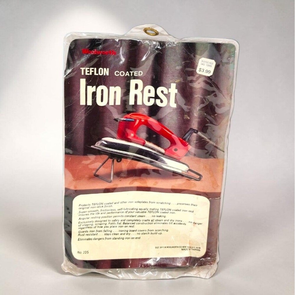 Vintage Woolworth Teflon Iron Rest NOS Sealed Original Package 1960s 70s No 105